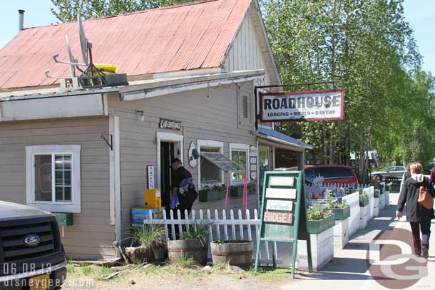 Where our gang ended up eating.. thinking it was the fudge sign or public restrooms that drew them in..  