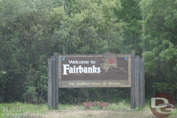 Arriving in Fairbanks just after 1pm.