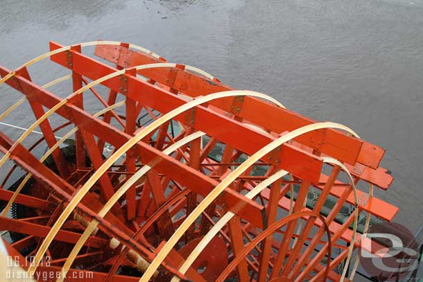 The boats paddle wheel.