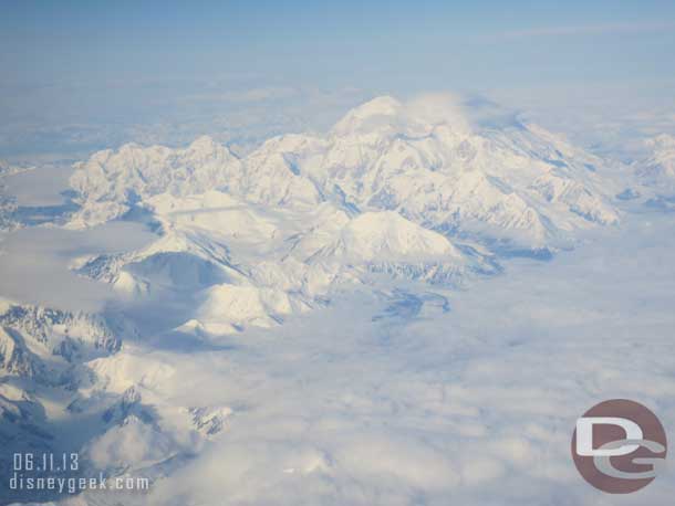 We were on the correct side of the plane to see Mt McKinley.