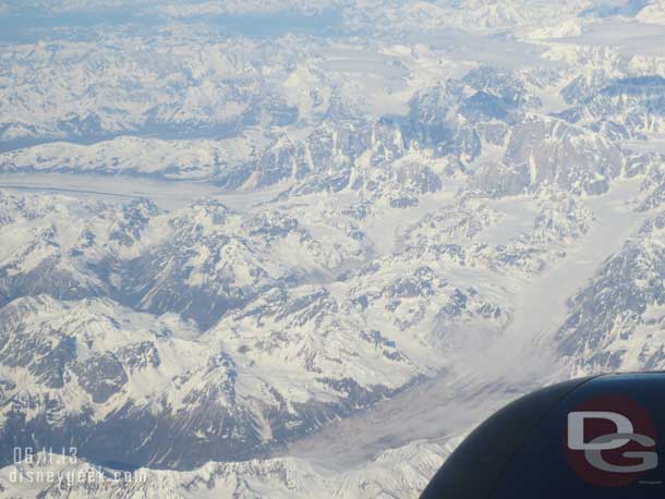 The glacier/ice fields were interesting to see from this vantage point.