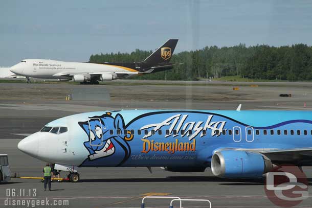On the way home spotted this Alaska Air Disneyland Plane