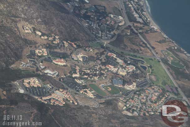 Flying over Pepperdine University.