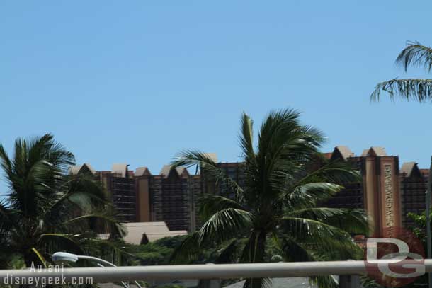 Our first ground level view of Aulani as we drove on Farrington Highway (it was just after 1:30pm)