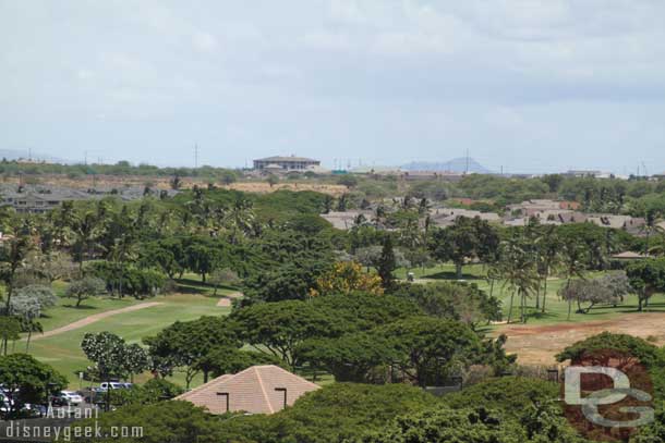 Taken on a later day from one of the towers this will give a littler perspective on where we are.. in the distance you can see Diamond Head.  Below is the golf course.