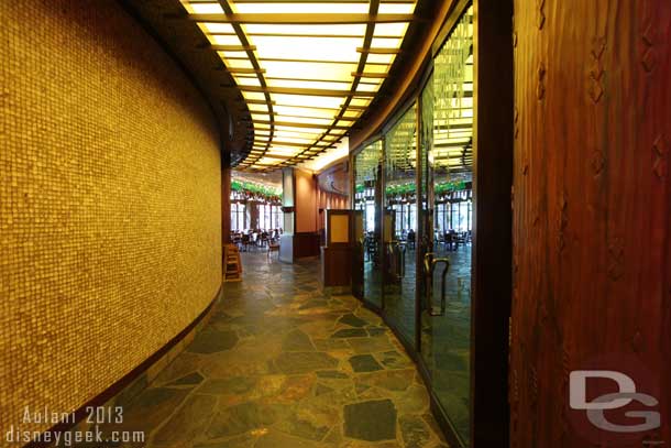 This hallway leads to the dining areas.