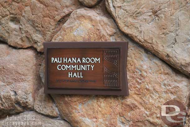 The Pau Hana Room Community Hall is located on the first floor of the Ewa Tower.