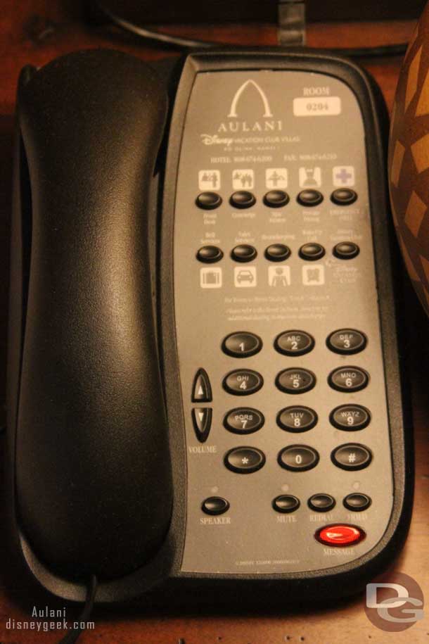 The room phone.