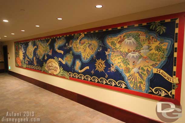 A mural near the elevator of the Ewa Tower.