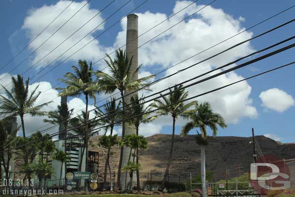 After lunch we traveled North on the Farrington Hwy to see what was beyond Ko Olina.  The road goes for less than 20 miles before it dead ends at Kaena Pt State Park.  The first site to note is the power plant.
