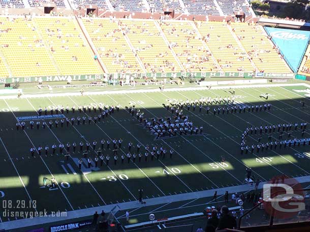 Pregame performance by the University of Hawaii.