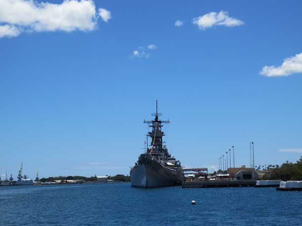 The USS Missouri docked nearby. I always thought it was a great way to bookend the site.. with the start of the war (the Arizona) bow to bow with the end (the Missouri).