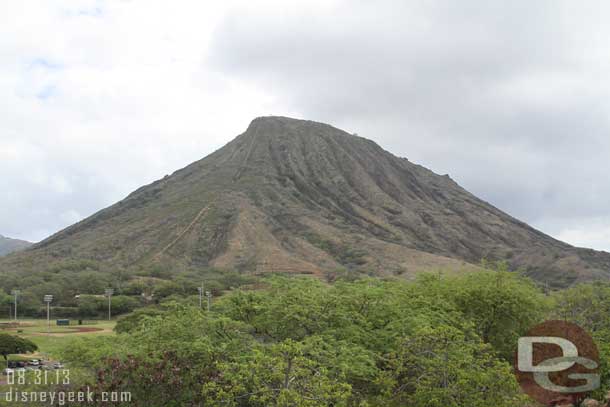 Notice the trail up the mountain.  This will take you to Koko Crater.