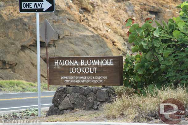 Next stop Blowhole Lookout.