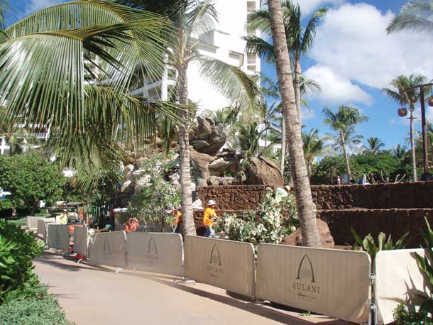 Down by the lagoon plants going in today.