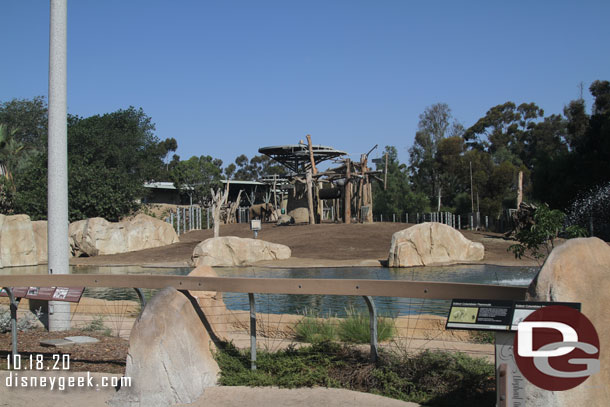 Arriving at the first elephant area.