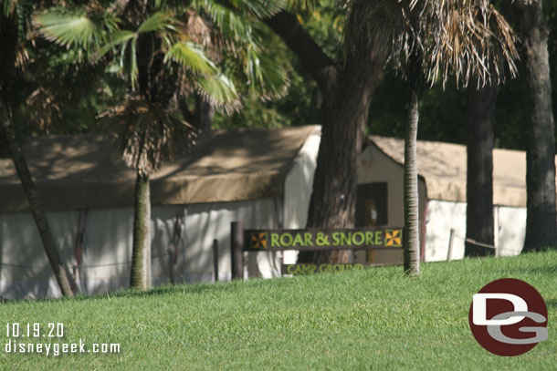 The Roar & Snore campground overlooks the area.