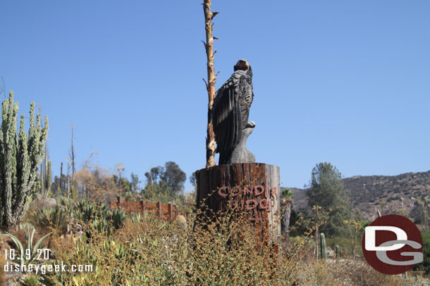 Looking back at the Condor Ridge sign.