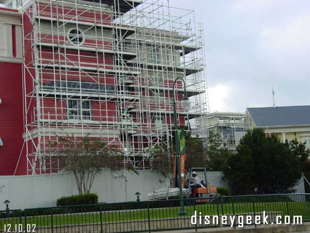 A little  better shot of some of the work going on at the Boardwalk..