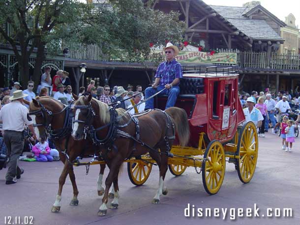 The stagecoach that led off the parade.