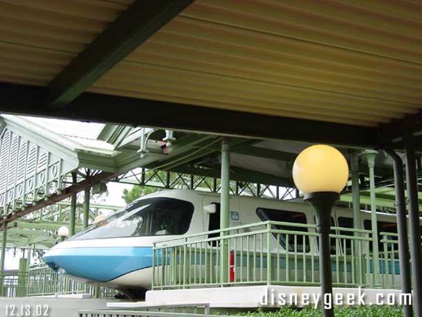 At the Magic Kingdom Monorail Station