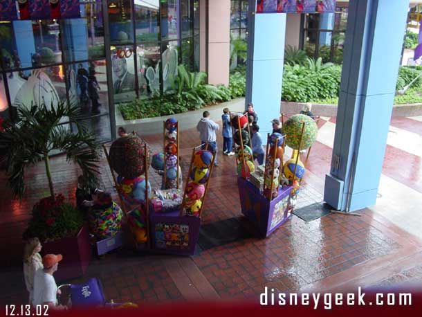 We ate upstairs at the Electric Umbrella (think that was the name of the fast food place in EPCOT).