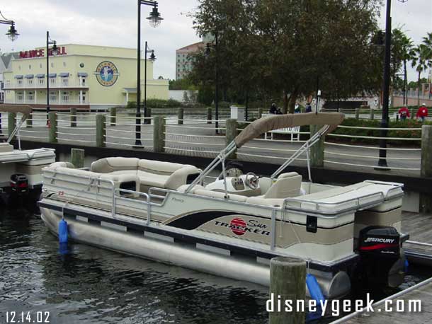 One of several pontoon boats used for fireworks cruises