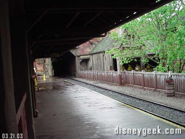 Waiting for the train.