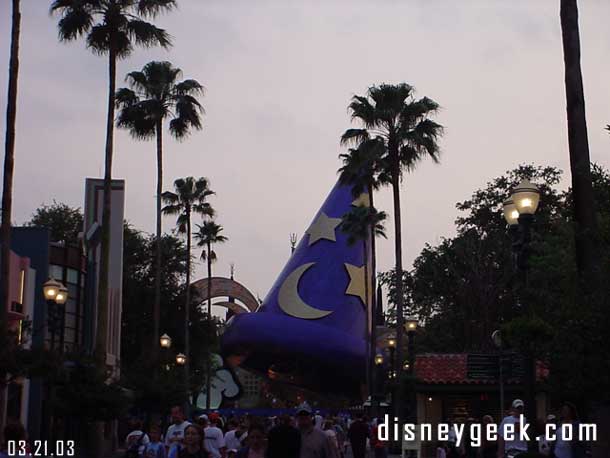 Looking back at the hat as we leave, I can not wait for the day its gone so you can see the theater again.. my understanding that is a long long way off though.