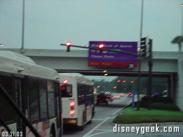 A bus convoy, actually the ones in front of us were all going straight to the All Stars, we turn for AKL.