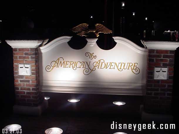 A quick detour, no more sponsors for American Adventure.