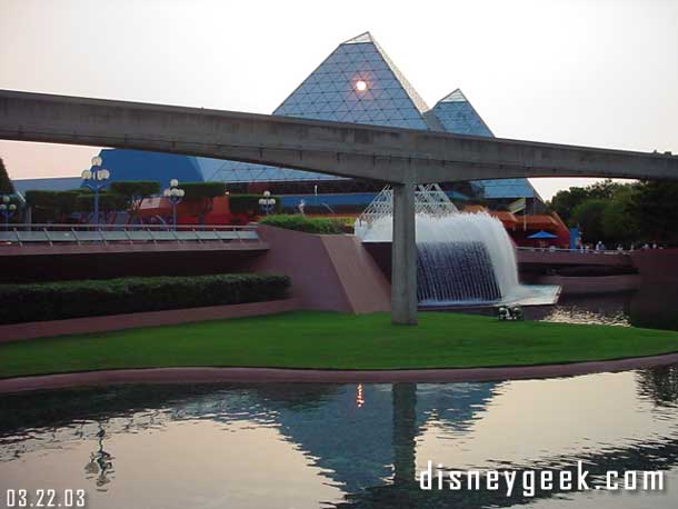 A wider shot, a monorail would have been nice, but it blocked the sun..