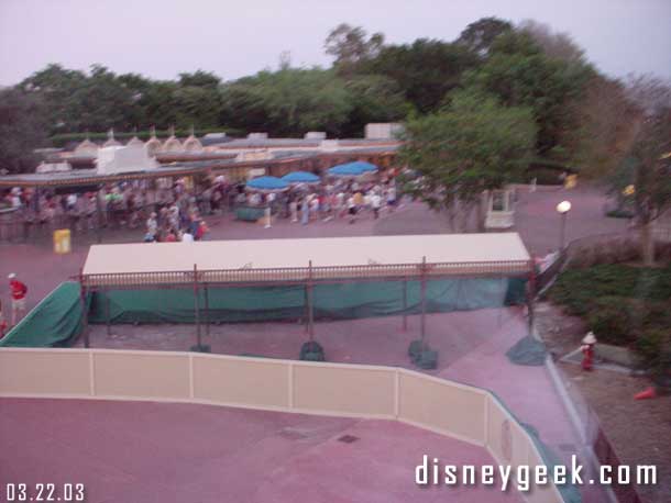 The MK security booths from the monorail.