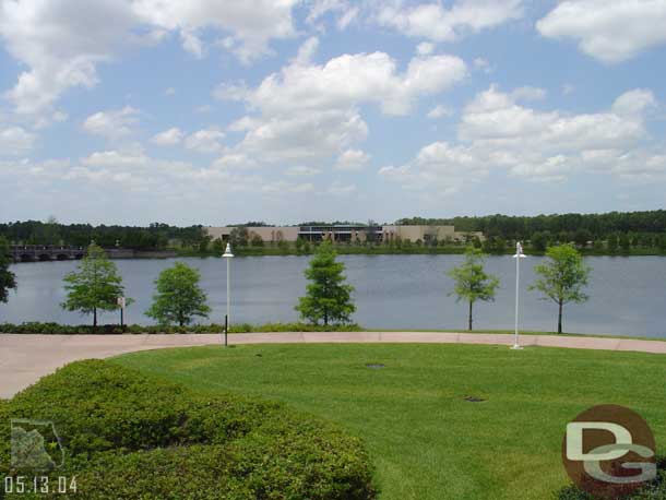 Back at Pop Century a look across the lake at Phase II (no opening date set yet)