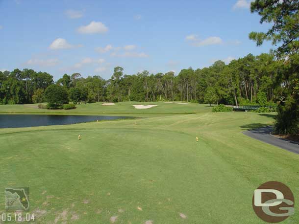 One of the interesting parts of Magnolia, the Mickey Sand trap, from a distance..