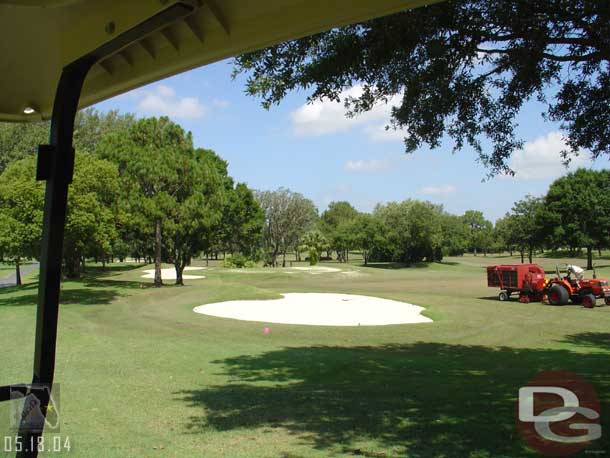 The Palm course was all  torn up, with the greens being redone and everything else airated.