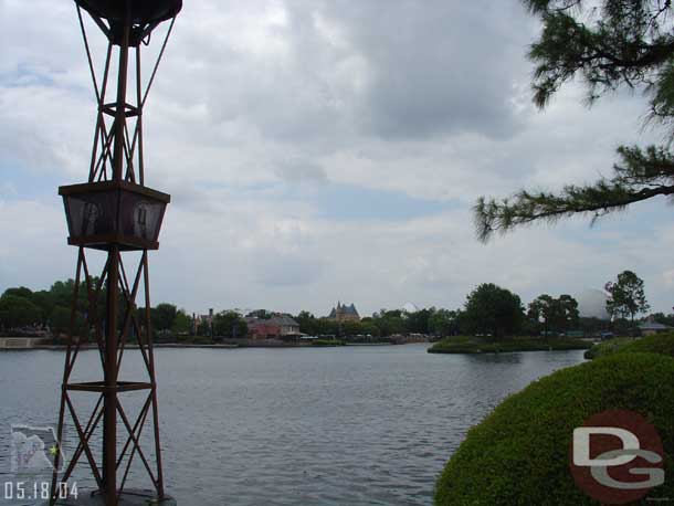 A look across the lagoon toward Canada/UK and Soarin' in the background