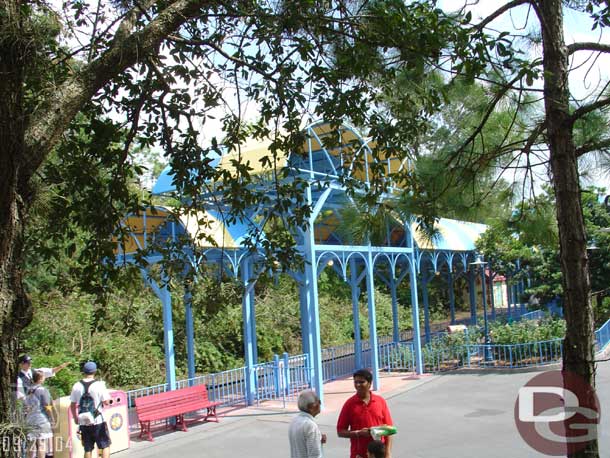 A look at the train depot from the exit area