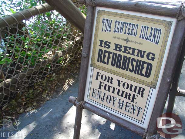 The Fort area was closed off.