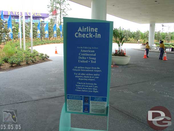 Airport checkin is now at the hotel, part of the Magic Express Service