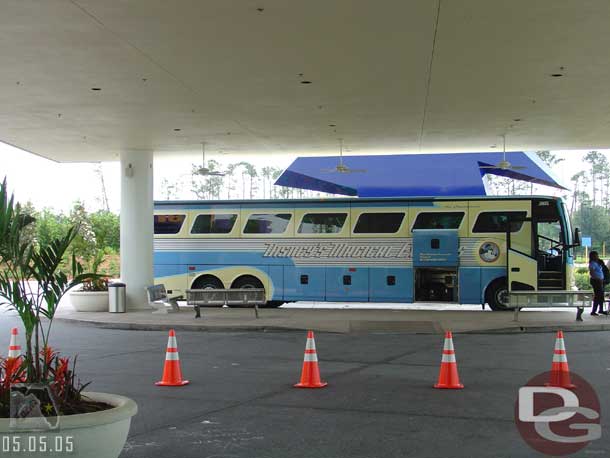 One of the Magical Express Buses, it seemed like you could not go anywhere on Disney property without seeing one..