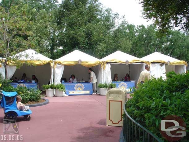 Radio alley on the walkway from Adventureland to the hub