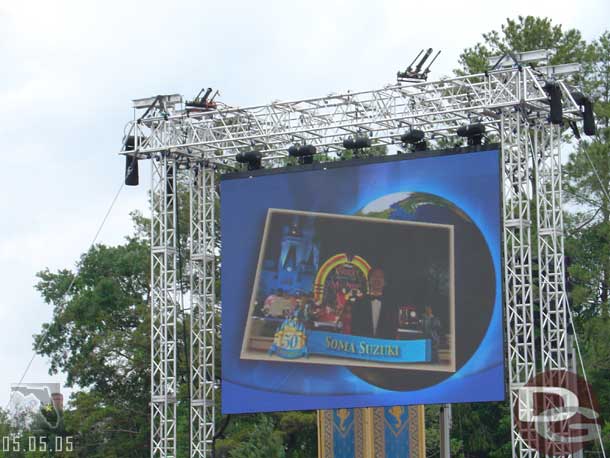 Then a video package of the new attractions around the world for the 50th