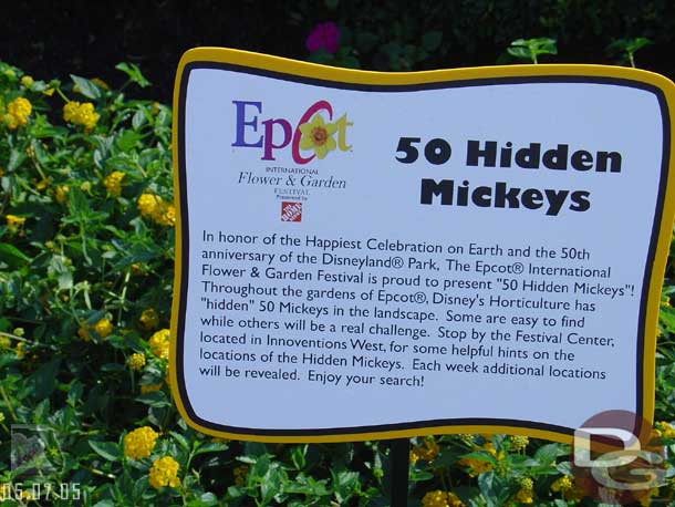 There are 50 hidden Mickeys in this years Festival