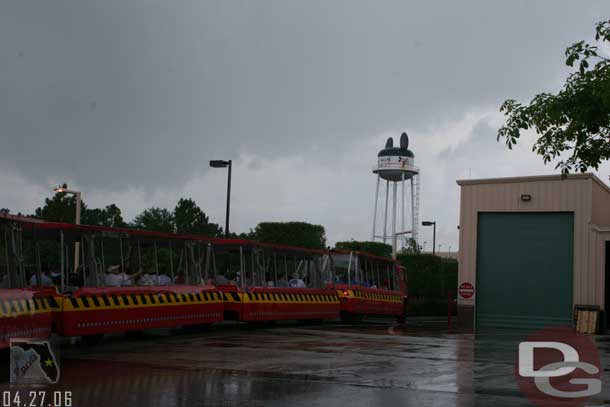 Next up the tram tour and the only rain we encountered on our trip (8 days and 10 minutes of rain in central Florida was strange)