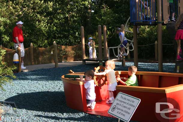 A kids play area near the outpost area