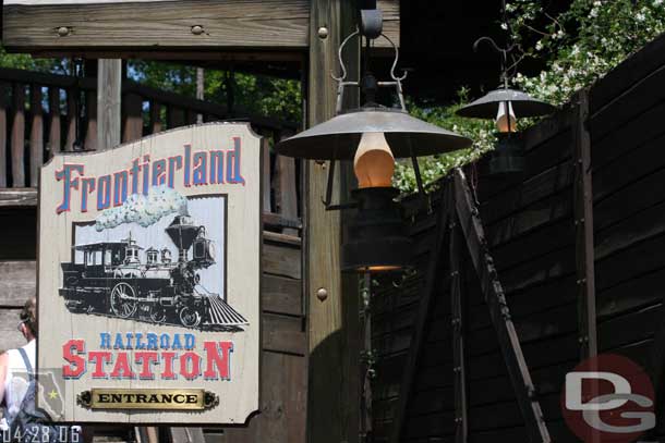 While waiting to catch the train in Frontierland snapped some shots of the station.