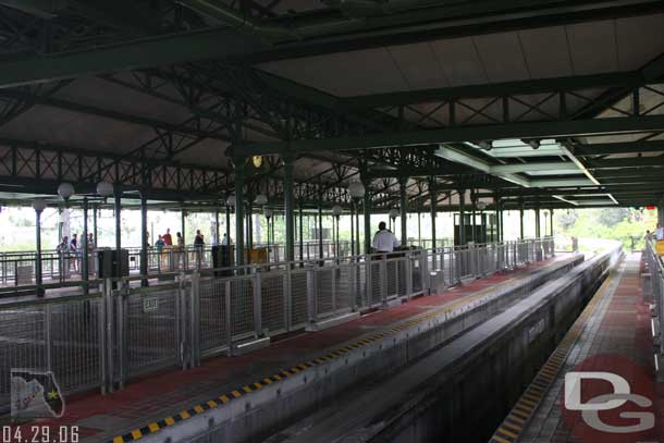 Not too busy at the monorail station