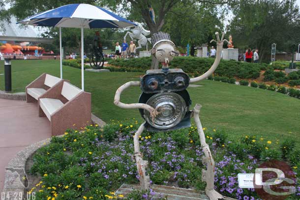 In the garden between Innoventions and World showcase were several pieces of art.