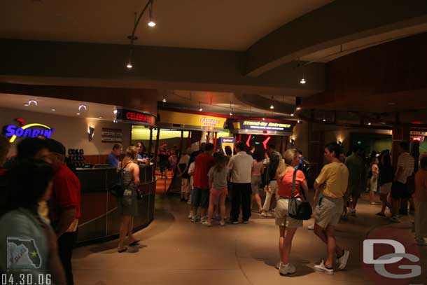 Looks like mass confusion near Soarin, with people everywhere...